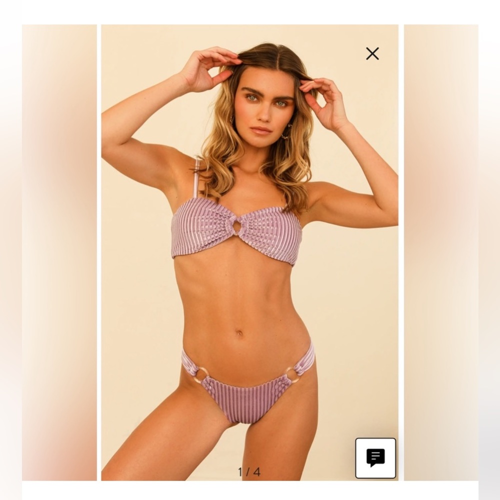 NWT Dippin Daisy Women’s Basque Swim Purple Bottoms - Size Small
